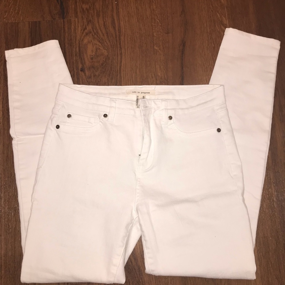 LIFE IN PROGRESS White Skinny Jeans